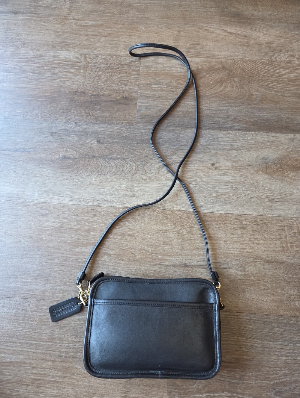Vintage Coach Carnival Style 9925 Black Leather Bag Crossbody Purse w/Hang Tag - Picture 3 of 14